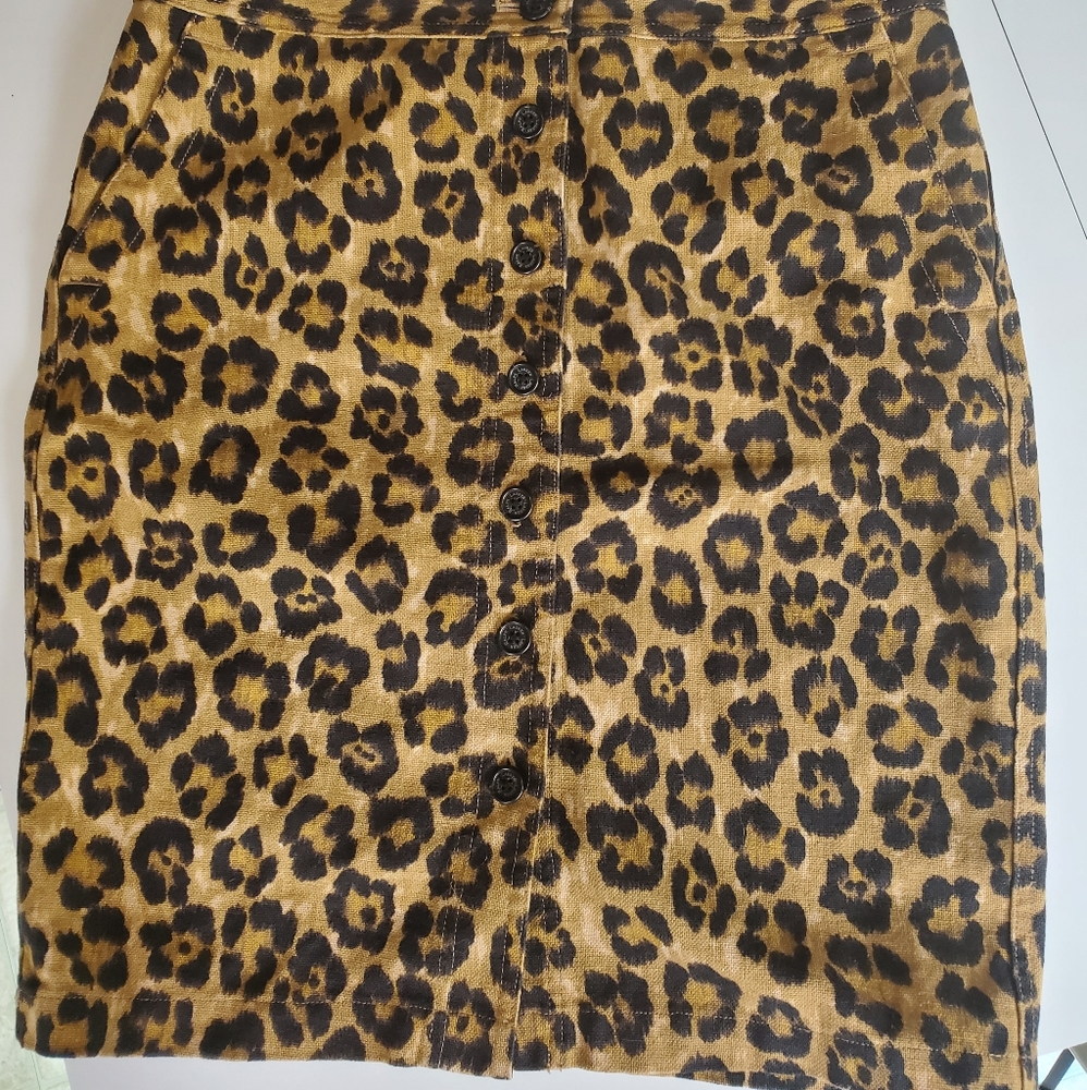 Lauren Ralph Lauren, 8P, Leopard skirt